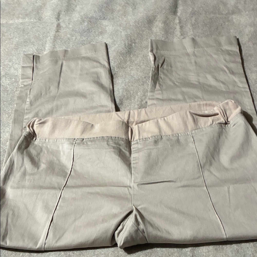Women Tan Pants. Maternity - Picture 1 of 4